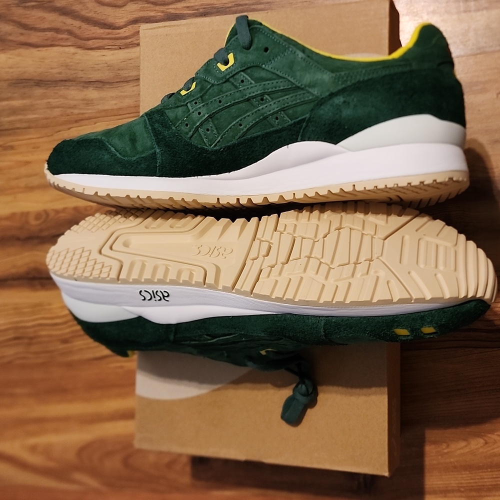 NEW Asics Gel Lyte III ☘️ Shamrock Mens 12 Shoes Golf Green - Picture 3 of 8